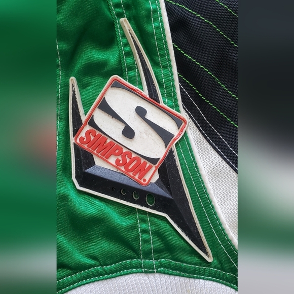 Simpson GS3 Motorcross Racing Pants Auto Pro Motorcycle Moto Green Size XS YOUTH - Picture 7 of 11